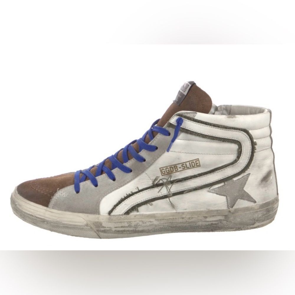 Golden Goose High-Tops with Blue and Brown Accents Men’s size 41